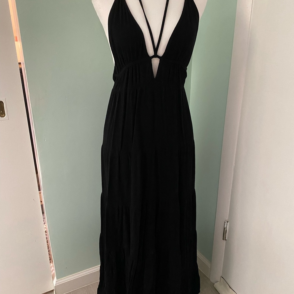 Black Halter Maxi dress